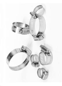 Quality 8 / 10 / 12MM Stainless Steel American Hose Clamp 3.8NM Holding Force wholesale