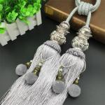 Fashion custom long tassel fringe trimming for curtain attractive tieback