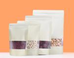 kraft food packaging bags resealable with transparent window