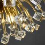 Modern colorful crystal ceiling chandeliers for bedroom living room round Gold