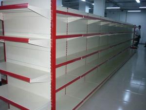 Quality Store Supermarket Display Shelving / Metal Gondola Storage Shelf System wholesale