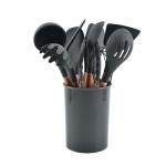 Camping Silicone Kitchen Utensil Set With Holder Corrosion Resistant