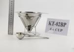 Double Layer Gift Set Stainless Steel Cone Filter For Tea / Coffee