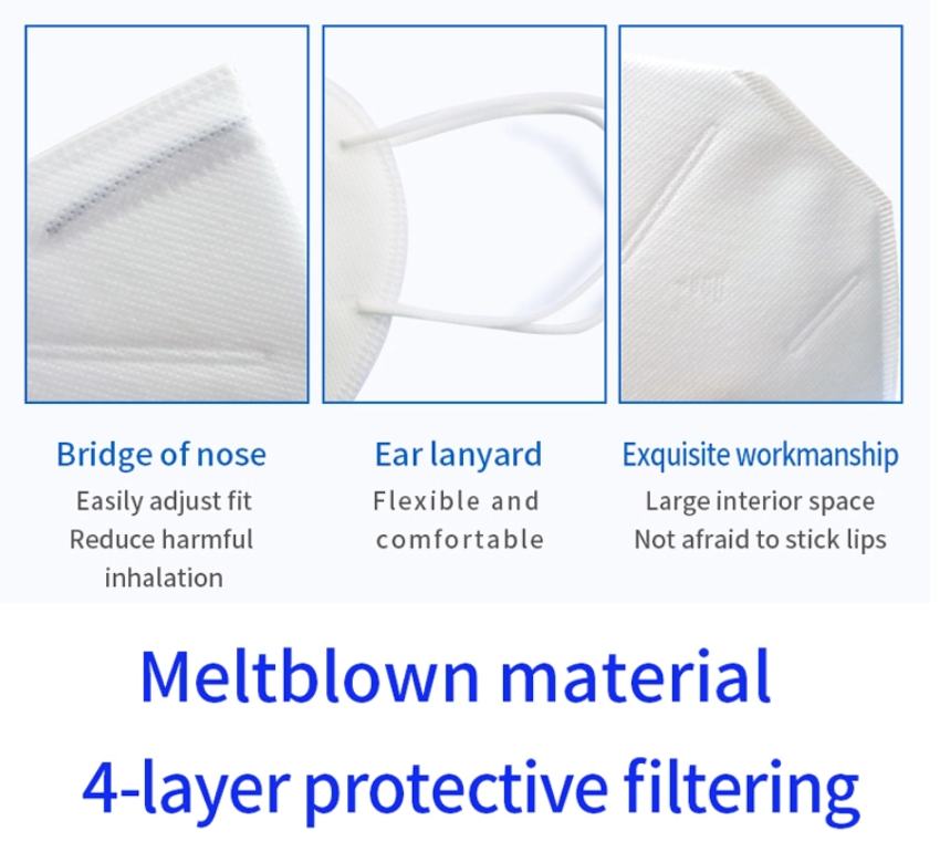 4 Ply Non Woven KN95 Face Mask Anti Dust For Food Processing / Beauty Parlor