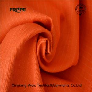 Quality Orange 95% Cotton 5% Polyester Ripstop Cotton Dyed Fabric wholesale