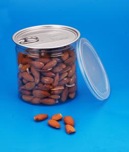 Quality Transparent Clear PET Jars , Aluminium Cover Ball Plastic Storage Caps wholesale