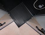 Square Bathroom Shower Cabins Grey Acrylic ABS Tray Black aluminium