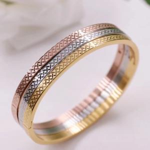 Quality 4mm Wide Oval Bangle Bracelet Stainless Steel Personalised Couple Bracelets wholesale