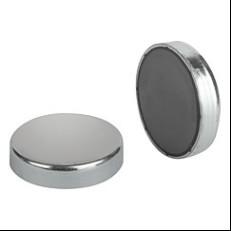 Quality Nickel Coated Ferrite Shallow Pot Round Base Magnet wholesale
