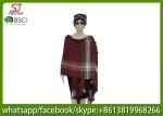 450g 165*120cm100%AcrylicWoven Quanquan Yarn Jacquard Tassel Poncho high quality