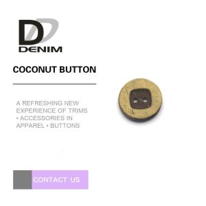 Quality 16L Coconut Bulk Buttons 4 Holes With Square Engraved Design wholesale