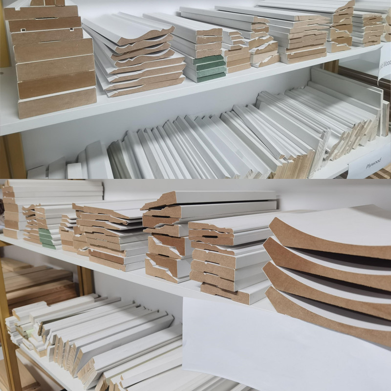 Apartment Skirting Primed Wood Boards MDF Substrate Moisture Proof