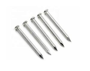 Quality Silver White Grooved Shank Concrete Nails Factory 55# Steel Materials wholesale