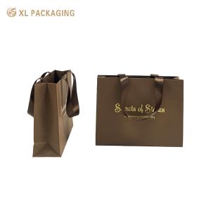 Quality Brown Big Paper Packaging Bags Personalized Luxury Shopping Tote Gift Paper Bags wholesale