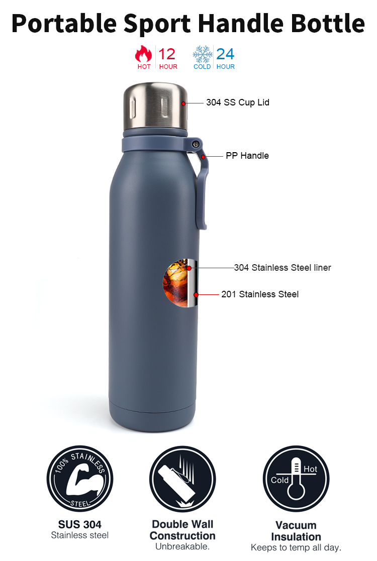 700ml High Quality Double Wall Stainless Steel Vacuum Insulated Drinking Water Bottle Wholesale Metal Flasks