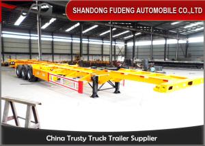 Quality 40 Ton Payload Tri Axle Skeleton Trailer For 20 Ft / 40ft Containers Transport wholesale