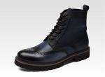 Fashion Style Mens Leather Dress Boots Carve Vintage Pointed Toe Men Martin