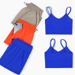 250gsm Womens Loungewear Set 2 Pieces Outfit Elastic Power Yoga Set