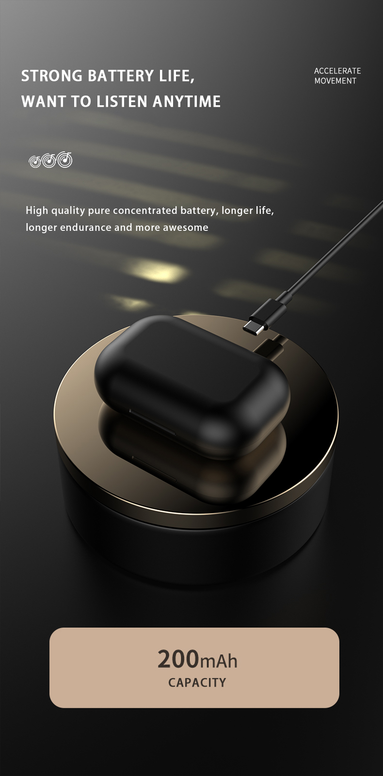 Private Model OWS Headphones True Wireless Stereo Gaming Headset with Noise Cancelling