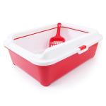 Semi Closed Cat Litter Box , Cat Litter Toilet Anti Splash Pet Toilet Cat