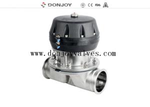 Quality DN100 DONJOY 2 Way Sanitary Diaphragm Valve With Tri Clamp End wholesale