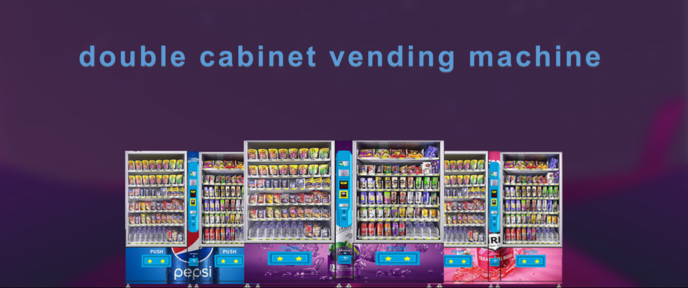 Double Cabinet Large Capacity Gum And Snack combo vending machines Made In China Low Price