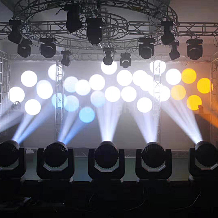 200W White LED Moving Head Spot Wash DJ Stage Lights with Ring