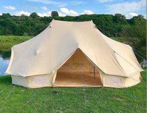 Quality 400X600X300CM Beige Cotton Canvas Outdoor Camping Tents Emperor Bell Tent Single Layer wholesale