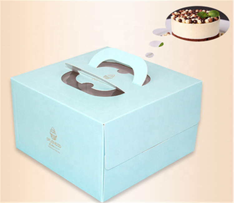 Cake Custom Cardboard Display Boxes Recycled Materials With Window