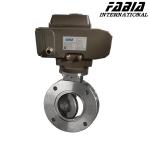 Electric Stainless Steel Flange High Vacuum Ball Valve Leak-Proof Design For