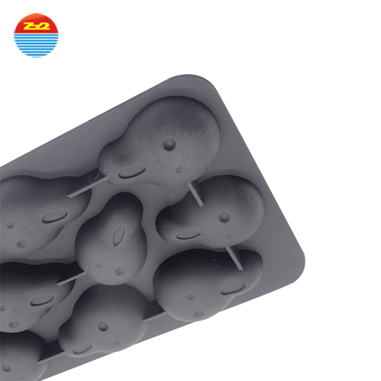 Novelty easy release scream shaped non plastic large wholesale make your own custom personalized silicone ice cube tray mold