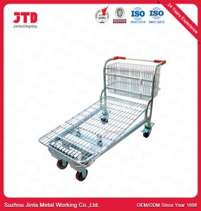 Quality 60L 2 Tier Cart On Wheels 5 Inch PU Wheels Chrome Plate wholesale