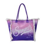 Tassel Tote bag Large capacity crossbody fashion printed beach bag