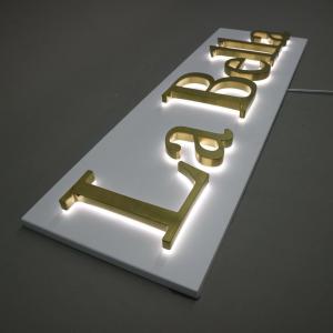 Quality Custom 3D Stainless Steel Letters Sign Logo Gold Signage Backlit Signs Made for Hospitals wholesale