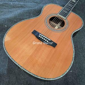 Quality Custom OM Body Cedar Top Acoustic Electric Guitar with ROSEWOOD Back Side wholesale