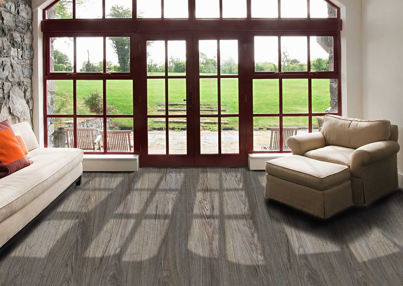1220mm SPC Click Flooring Eco Friendly Shock Resistant GKBM JR-W17002
