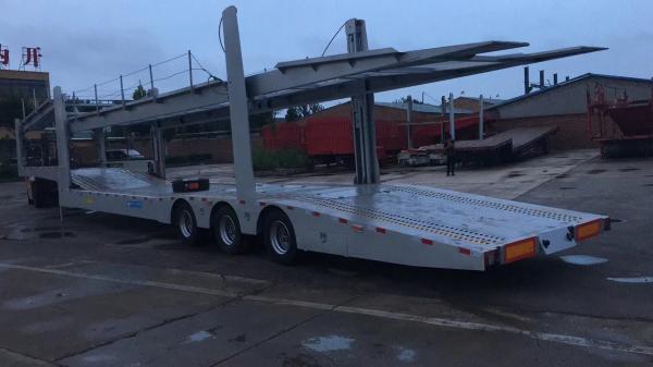 ABS Ebs Hydraulic Lifting 12 Tire Double Deck Car Carrier Trailer for Towing