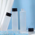 Squeeze Bottles With Flip Cap, Refillable Plastic Travel Bottles For Creams,