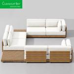 Sofa Set Teak Wood Garden Sectional Modern Design Furniture Outdoor Coffee Table