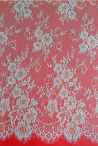 Quality French Eyelash Lace Fabric with cord for Bridal Dress with Ivory color wholesale