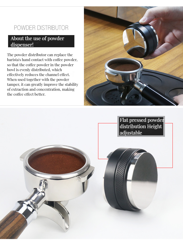 Dual Head Coffee Leveler Fits for 54mm Portafilter Stainless Steel Coffee Beans Tamper