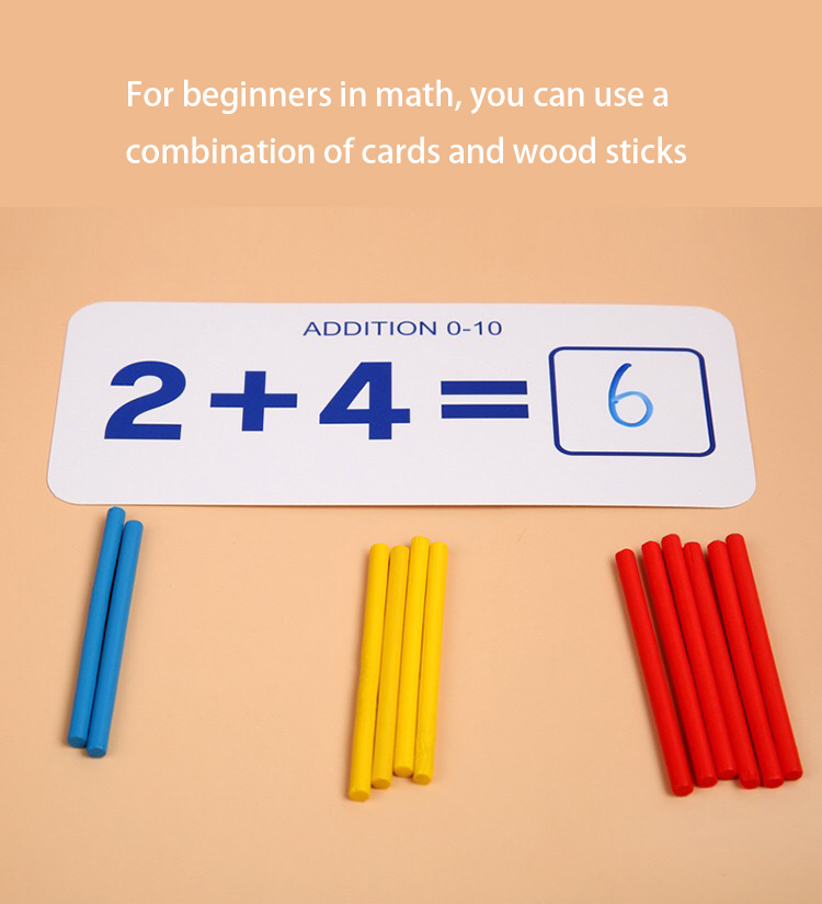 Nontoxic 15cm Montessori Counting Board Wooden Multiplication Board