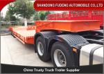 Four Axle 100 Ton Lowboy Semi Trailer Construction Equipment Carrier