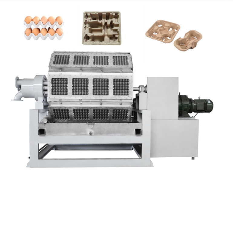 PLC Control System Egg Tray Production Machine 700 - 6000pcs/hr