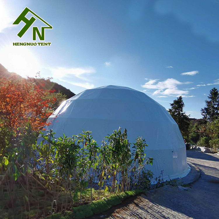 8m Geodesic Dome Tent Double Glass Door Clear Bay Window For Event