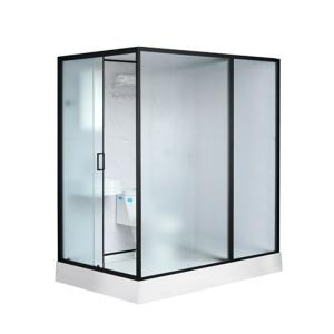Quality Shower Cabins White Acrylic ABS Tray 1900*1200*2150mm black aluminium side open wholesale