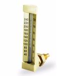 90 Degree Angle Glass Marine Thermometer Metal Case V Line Shape