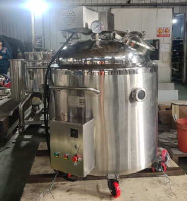 Movable Bottom Discharge Softgel Medicine Mixing Tank PLC Control