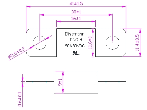 Dissmann 32V DC fuse Equal to Littlefuse MIDI Fuse Standard  Circuit Protection Devices made in China