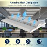 220W Linear High Bay LED Light Suspended Installation 3CCT Adjustable 3000K